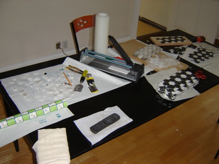 preparing the tile for installation
